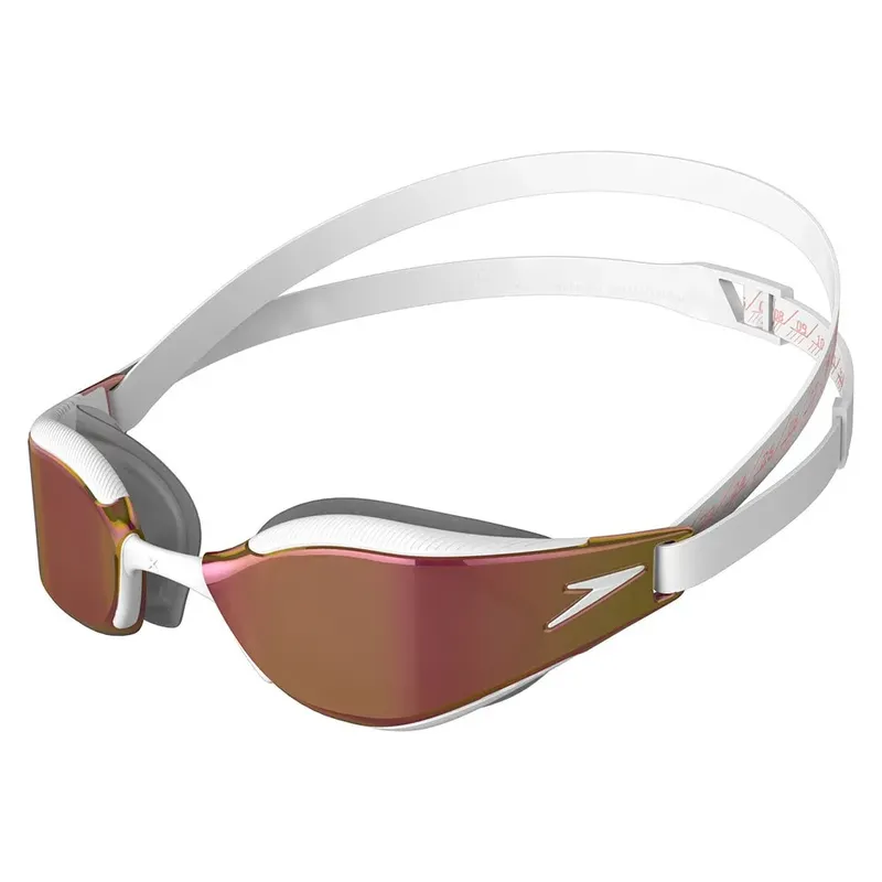 Speedo Fastskin Hyper Elite Mirror Swimming Goggles White / Oxid Grey / Rose Gold One Size Men,Women