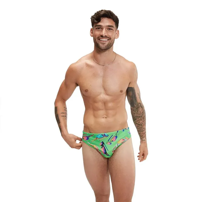 Speedo Fundies 5 Cm Swimming Brief Fluo Green / Fluo Blue / Manadarin Peel / Flare Pink / Lem UK 30 Men