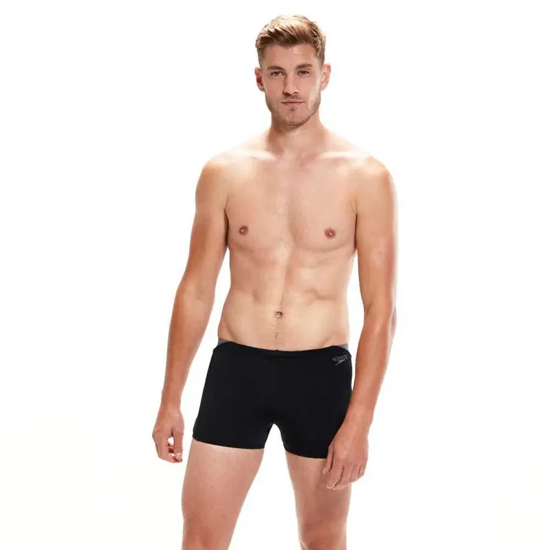 Speedo Hyper Boom Splice Swimming Boxer Black / Dove Grey UK 30 Men