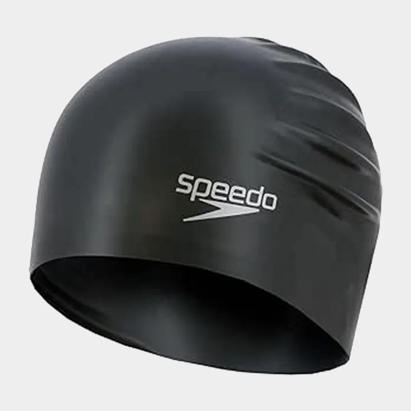 Speedo Long Hair Swim Cap, Black