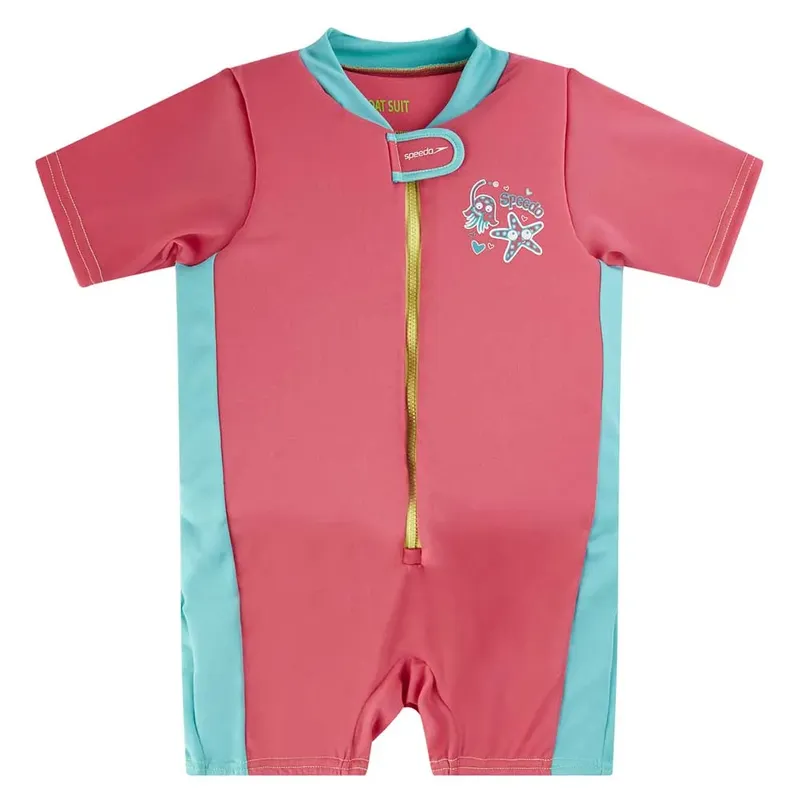 Speedo Sea Squad Floatsuit Vegas Pink / Bali Blue 4-5 Years unisex