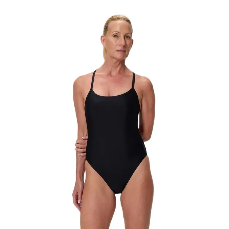 Speedo Solid Racerback Swimsuit Anthracite / White L Women