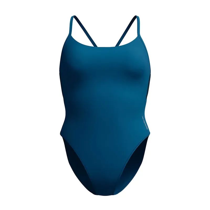 Speedo Solid Racerback Swimsuit Dark Teal XL Women