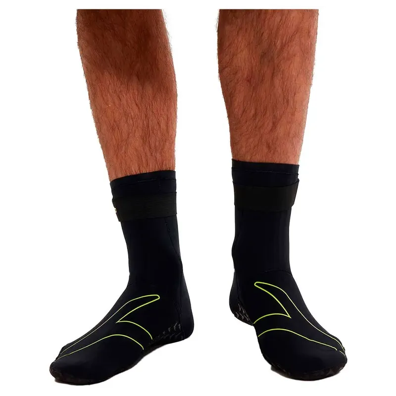 Speedo Swim Socks Swimming Socks Black / Hyper Yellow UK 1-3 male
