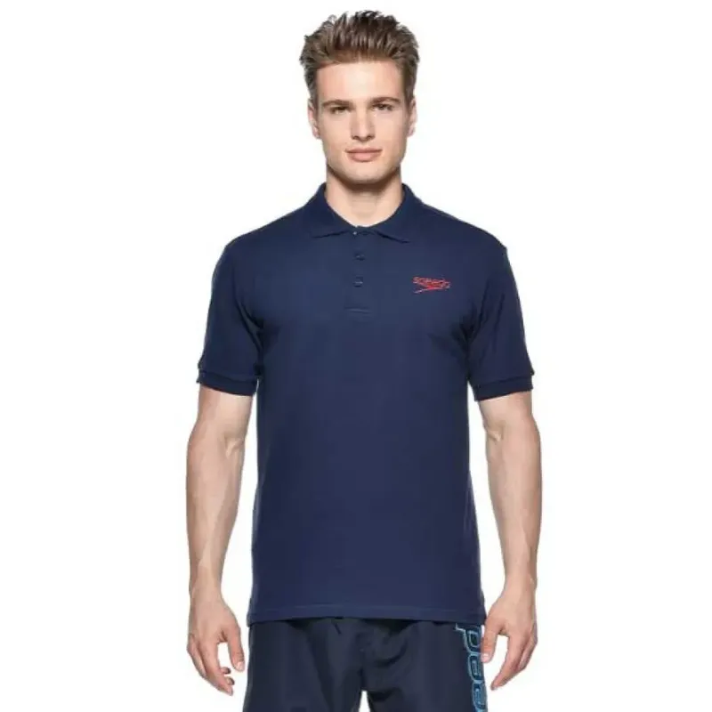 Speedo Team Kit Short Sleeve Polo Navy M Men
