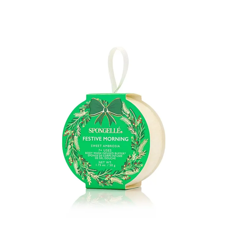 Spongelle Spongellé Festive Morning Body Wash Infused Buffer, Sweet Ambrosia 50