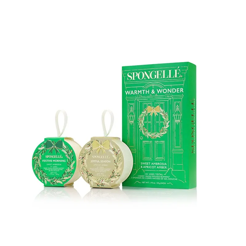 Spongelle Spongellé Festive Warmth & Wonder Body Infused Buffers Gift Set, Swee