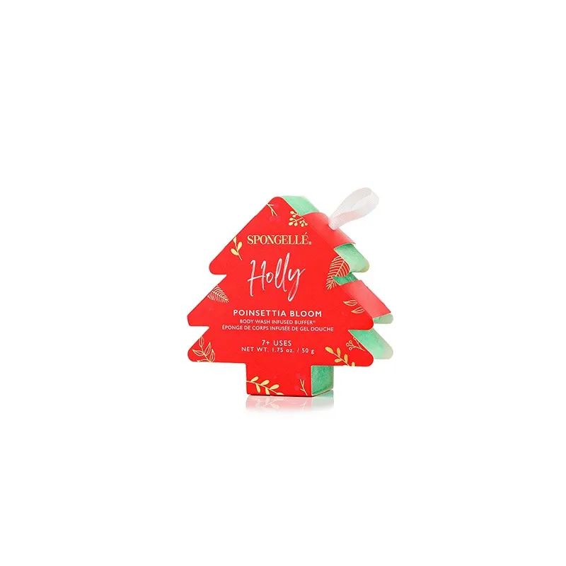 Spongelle Spongellé Holly Body Wash Infused Buffer, Poinsettia Bloom 50g