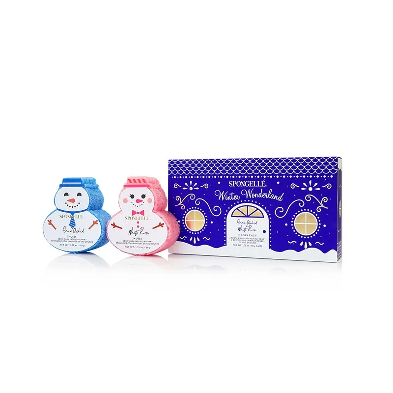 Spongelle Spongellé Winter Wonderland Body Infused Buffers Gift Set, Snow Orchi