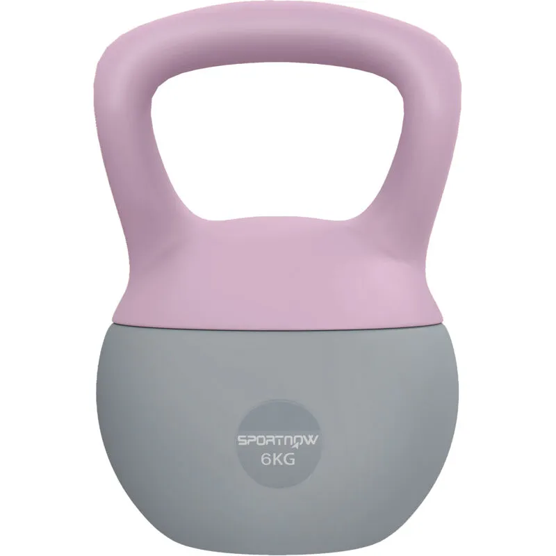 Sportnow 6KG Kettlebell with Soft Body & Non-Slip Handle in Purple - Purple