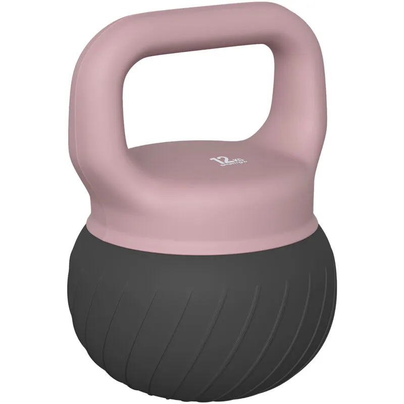 Sportnow Soft Kettlebell, 12kg Kettle Bell with Anti-Slip Grip for Home Gym in Pink - Pink