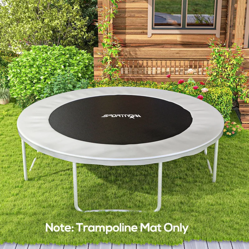 Sportnow Trampoline Mat with 54 V-Hooks, for 10ft Trampoline, Black Size: Standard - Black