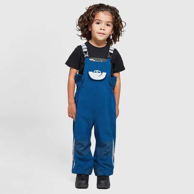 Spotty Otter Kids' Adventure Unlined Waterproof Dungarees, Navy