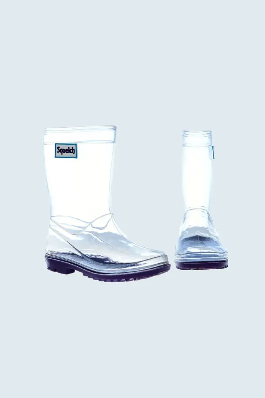 Squelch Transparent Welly Boots