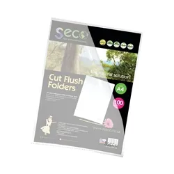 Sseco Stewart Superior Eco Cut Flush Folder Clear (100 Pack) Lsf-CL