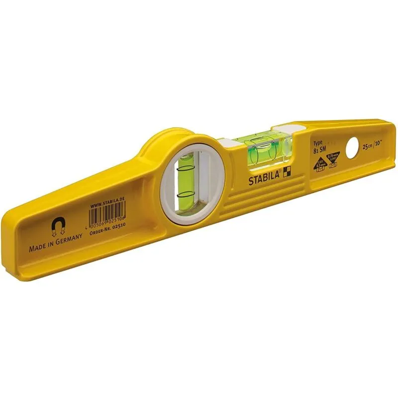 Stabila Rare Earth Magnetic Torpedo Spirit Level and Holster 10" / 25cm