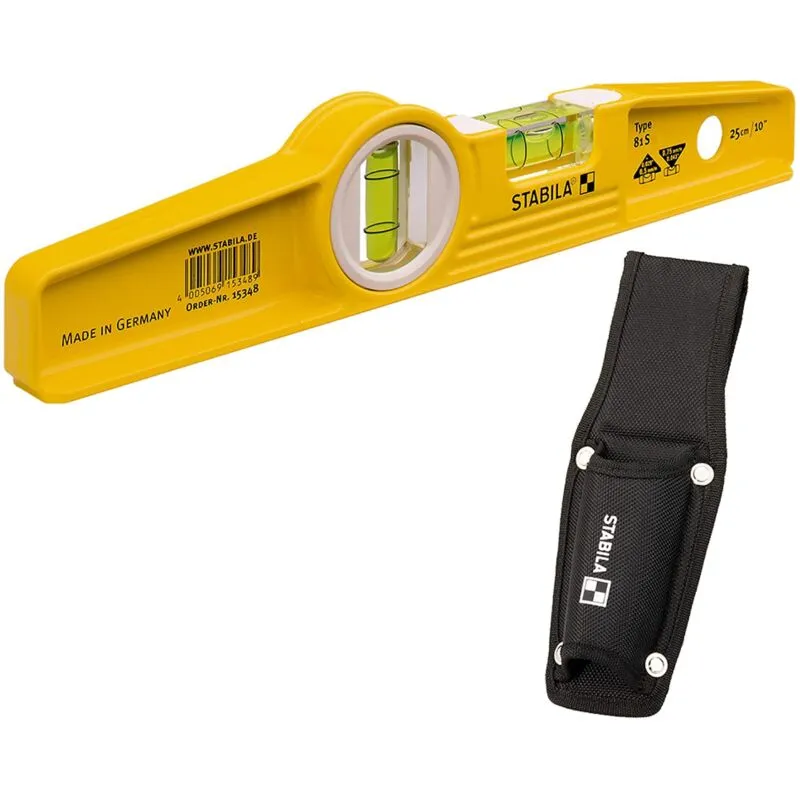 Stabila 81S Torpedo Spirit Level and Holster 10" / 25cm