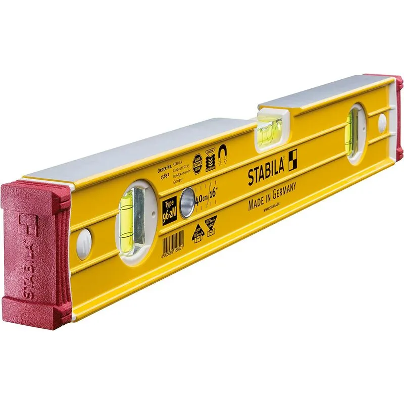 Stabila - 15852 96-M-2 Magnetic Spirit Level 3 Vial 40cm STB96M216