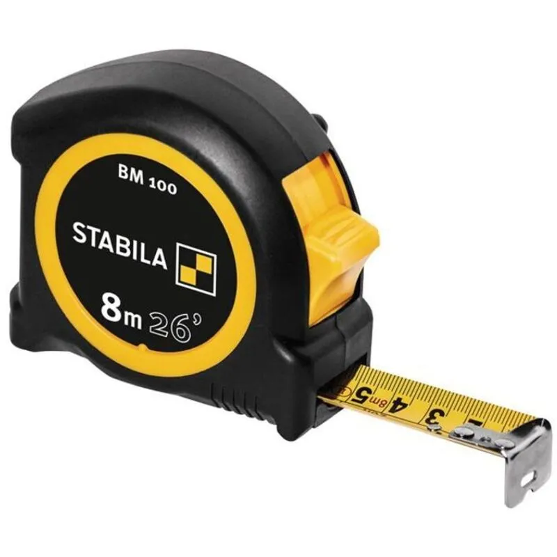 Stabila BM 100 Compact Tape Measure Imperial & Metric 8m 25mm