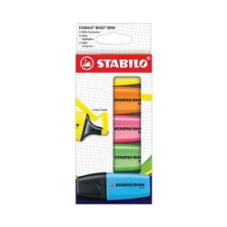 Stabilo Boss Mini Highlighters Card Wallet Assorted (Pack 5) 07/5-2-01