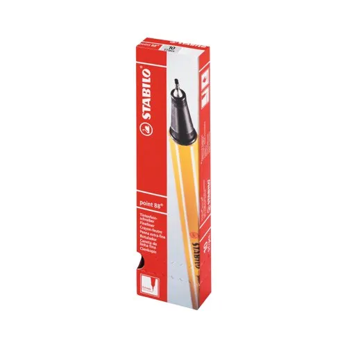 Stabilo Point 88 Fineliner Pen Black (10 Pack)