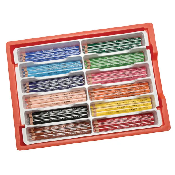 Stabilo Trio Thick Colouring Pencils Classpack (96 Pack)
