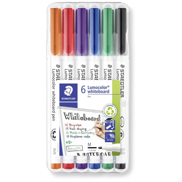 Staedtler 301 WP6 Whiteboard marker Assorted colours 1 pc Drywipe ...
