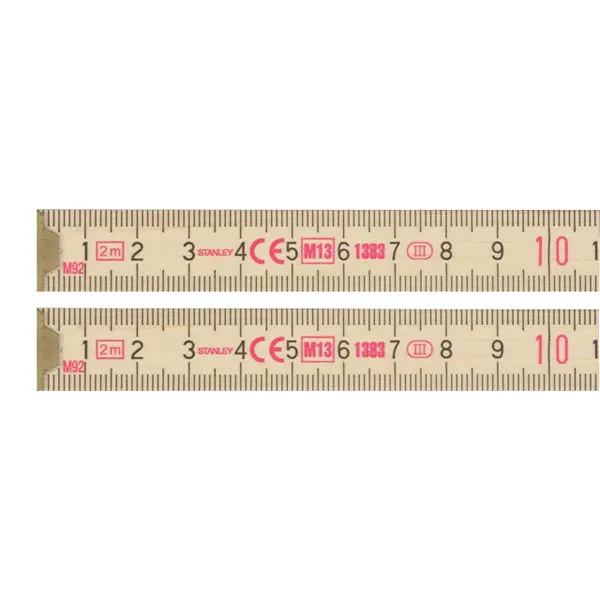 Stanley 0-35-455 Wooden Folding Rule 2 Metre