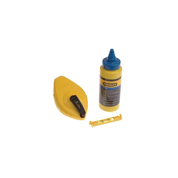 Stanley Chalk Line Reel, Chalk Refill and Level 30m