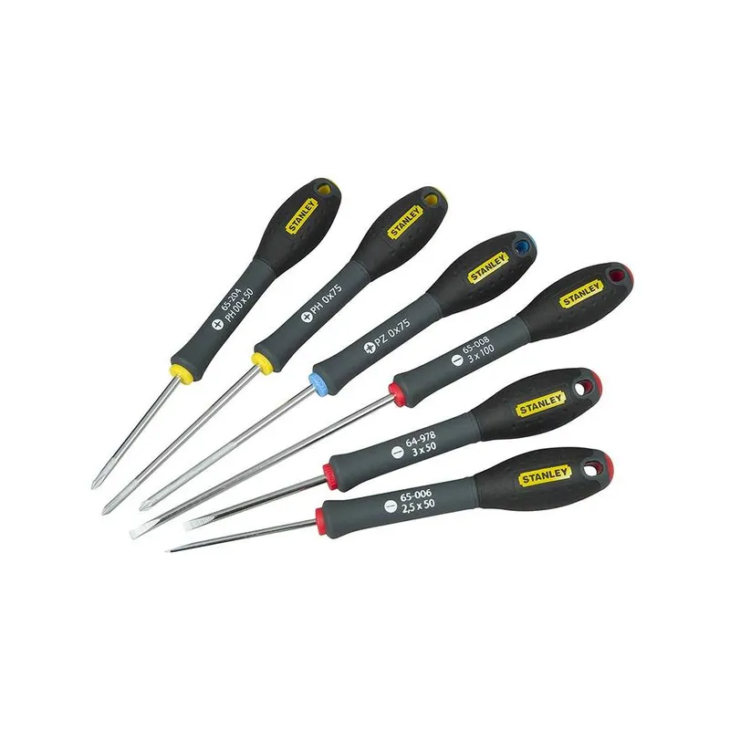 Stanley Fatmax Precision Screwdriver Set Of 6 Sl/Ph/Pz in Black Black