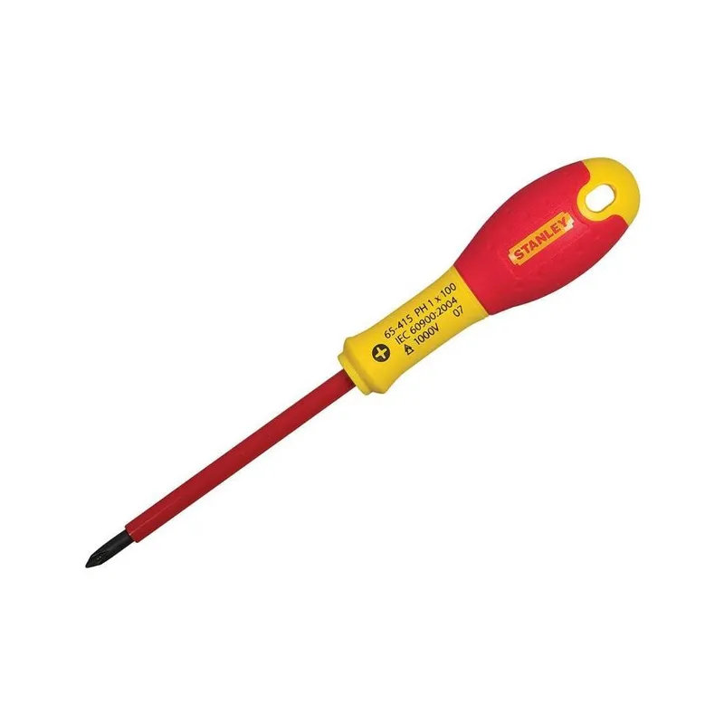 Stanley Fatmax Vde Insulated Screwdriver Phillips Tip Ph1 X 100Mm Multicolor