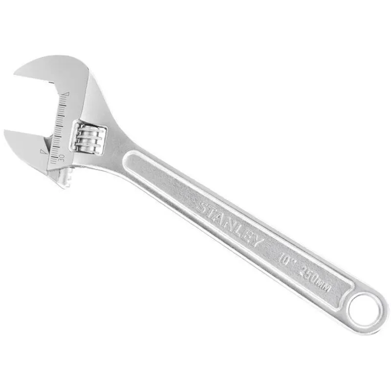 Stanley Metal Adjustable Wrench 250mm (10in) in Silver Silver