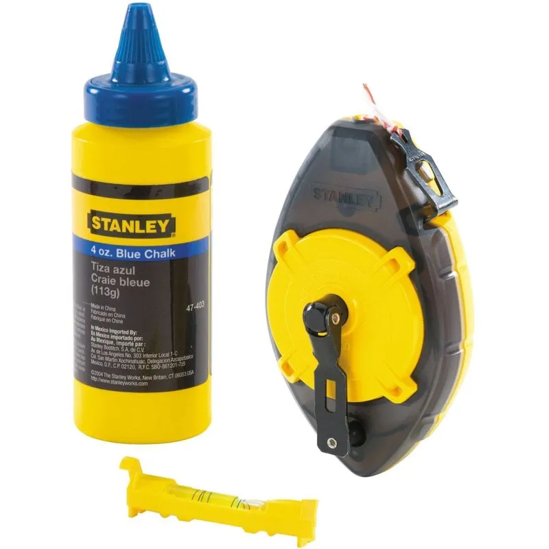 Stanley - Power Winder Chalk Line 30m Chalk & Level STA047465