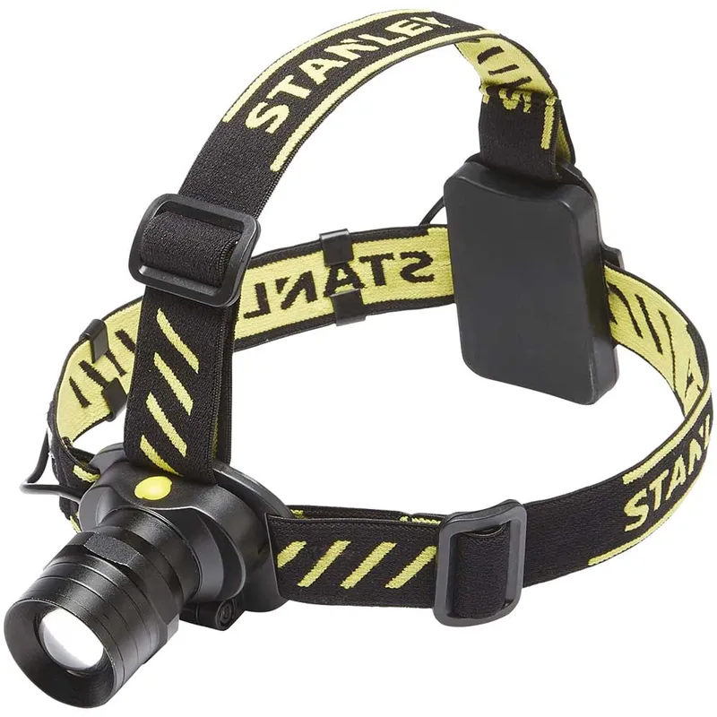 Stanley Zoom Head Torch Black / Yellow