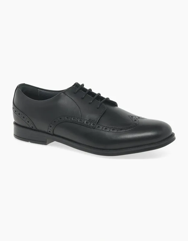 Start Rite 'Brogue' Senior School Shoes in Black Size: 6.5E Black