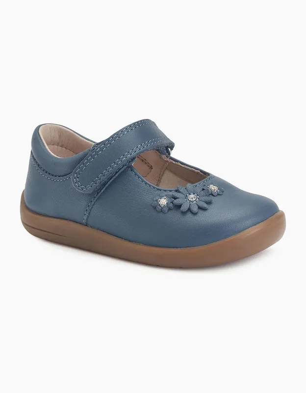 Start-Rite Girl's Fairy Tale Girls First Shoes - Denim Blue Lea - Size: F (Standard)
