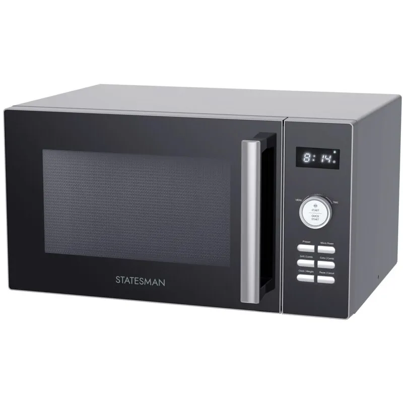 25 Litre 900W Digital Combination Microwave Silver - Statesman