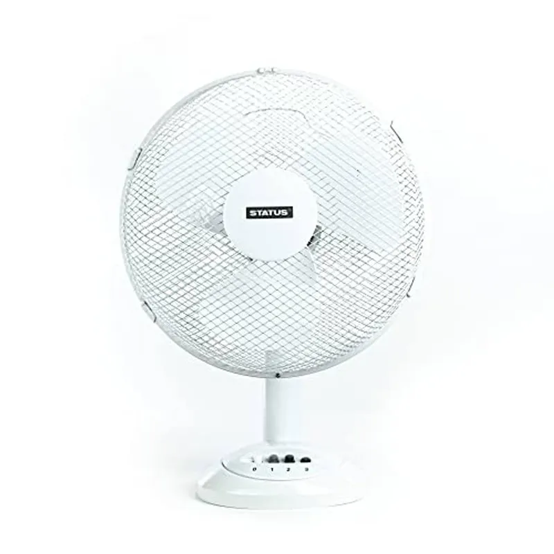 Status 12" Desk Fan - White