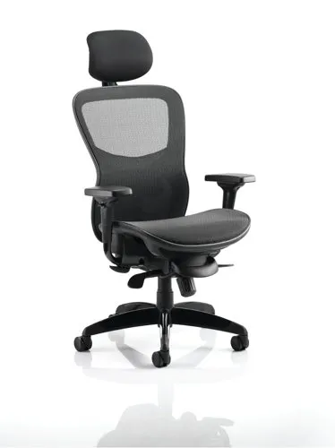 Stealth Ergo Posture Black Mesh Seat And Back Chair With Arms