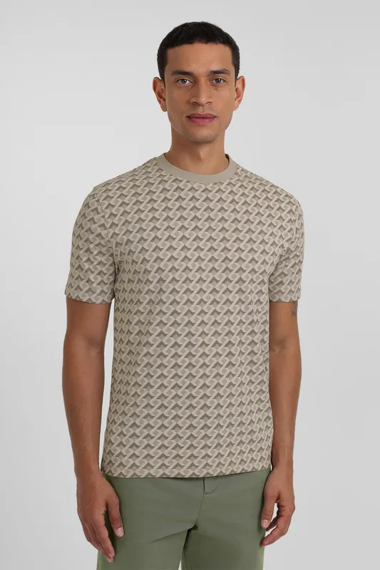 Steel & Jelly Kingston Mens Abstract Helical Geo Print T-Shirt