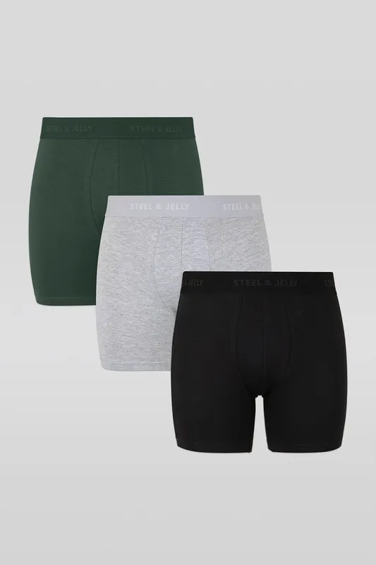 Steel & Jelly Mens 3 Pack Boxers
