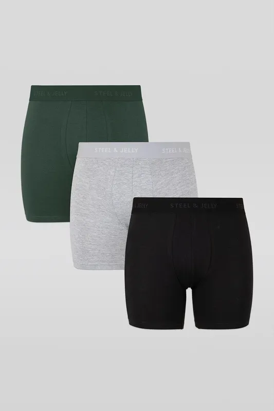 Steel & Jelly Mens 3 Pack Boxers