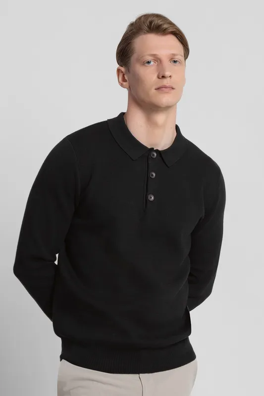 Steel & Jelly Mens Knitted Polo Shirt