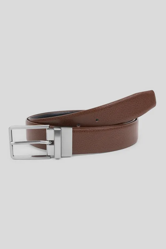 Steel & Jelly Patching Mens Reversible Leather Belt - - Size: S