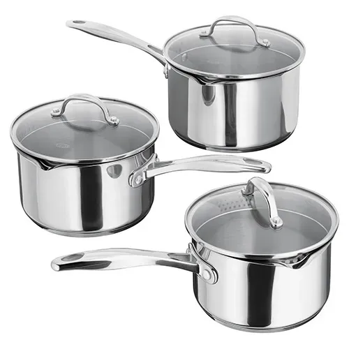 Stellar 7000 Profile 3 Piece Draining Saucepan Set