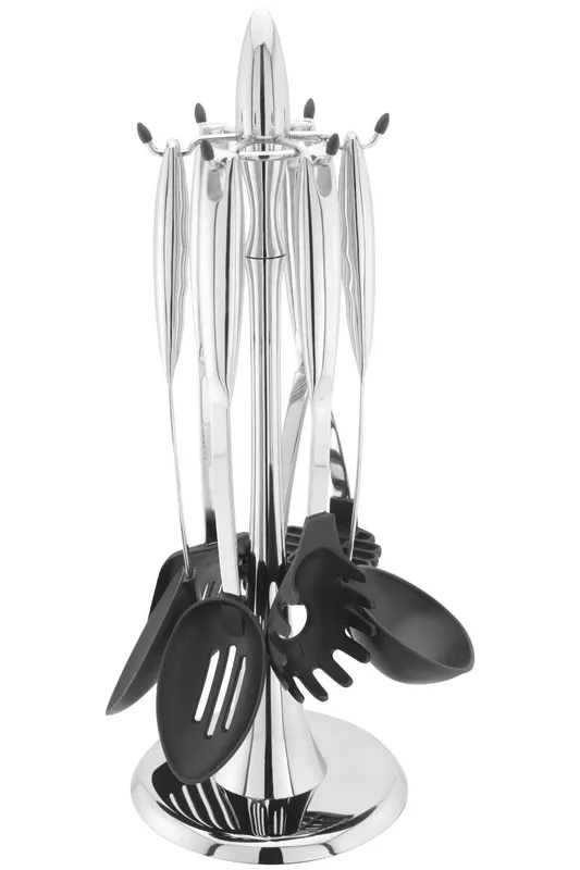 Stellar Premium Nylon Tools, 6 Piece Carousel Tool Set in Metallic Silver Metallic Silver