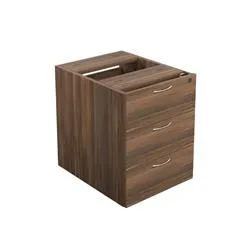 Storage 655 Fixed Pedestal 3 Drawers Dark Walnut