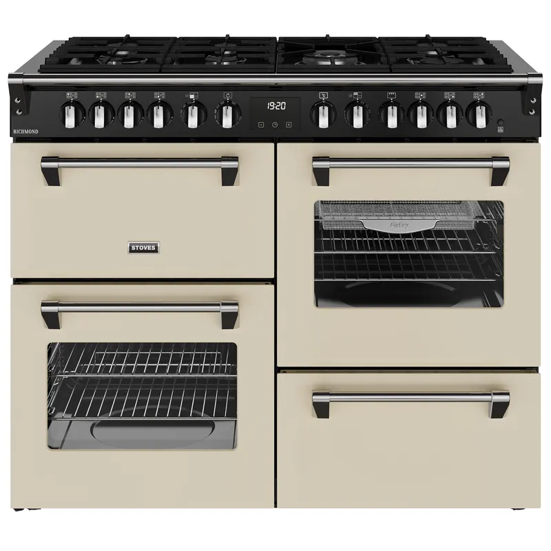 Stoves 444411863 110cm Wide Richmond Dual Fuel Range Cooker in Cream