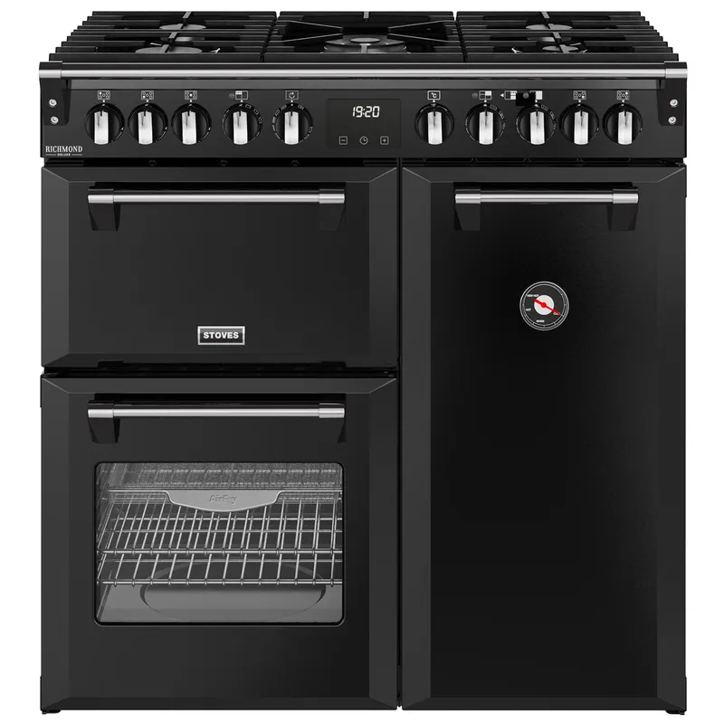 Stoves ST DX Rca Rich 90DF Blk 11867 Richmond DX 90cm Dual Fuel Range Cooker - Black