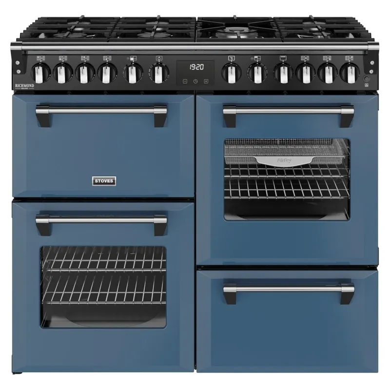Stoves ST DX Rca Rich 100DF Twb 12017 Richmond DX 100cm Dual Fuel Range Cooker - Twilight Blue